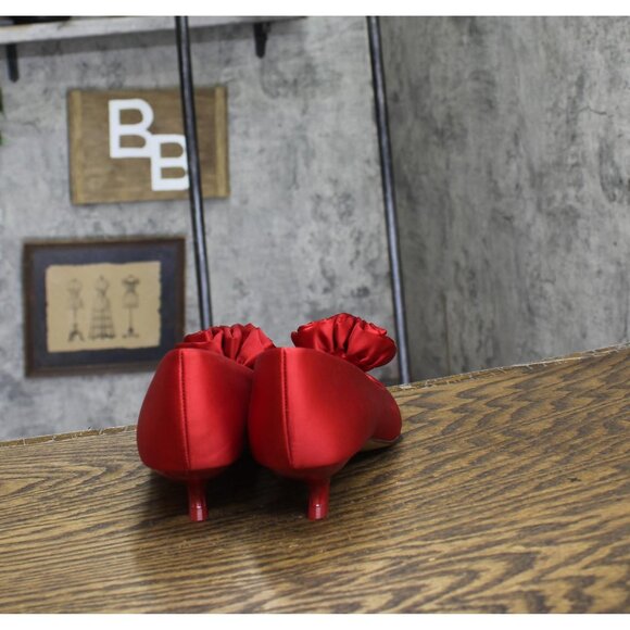 Katy Perry Womens The Micro Heel Flower Pumps KP3280 Bright Red 7.5M - Picture 4 of 12